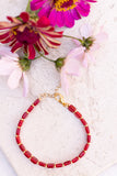 Ruby Tile Bracelet