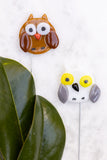 Owl Plant Stakes- Set of 2