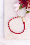 Ruby Tile Bracelet