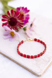 Ruby Tile Bracelet