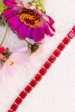 Ruby Tile Bracelet