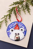 Snowy Polar Bear Ornament